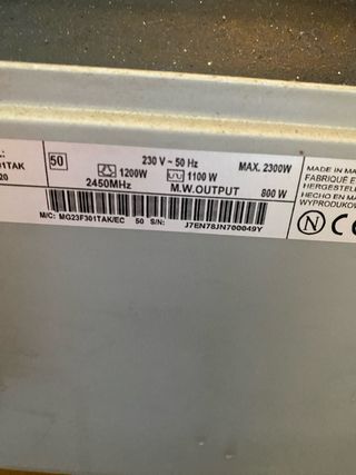 Microondas Samsung Negro