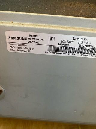 Microondas Samsung Negro
