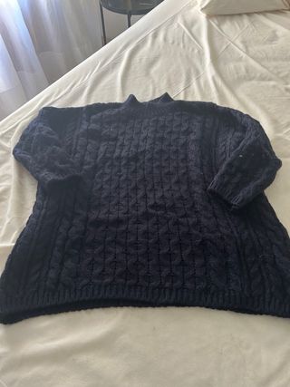 Jersey negro tejido trenzado