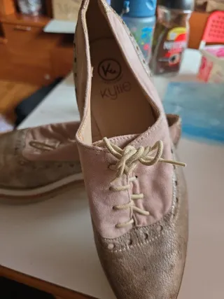 Zapatos cómodos oro y rosa