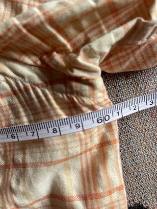 Camisa chico manga corta beige/naranja