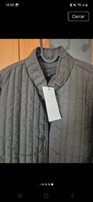 Chaqueta acolchada Zara verde oliva