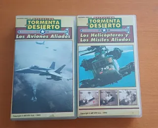Lote 2 VHS Documentales Operación Tormenta Desiert