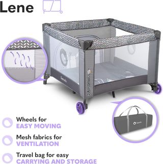 LIONELO BONNIE Parque Infantil Bebe hasta 15 kg, d
