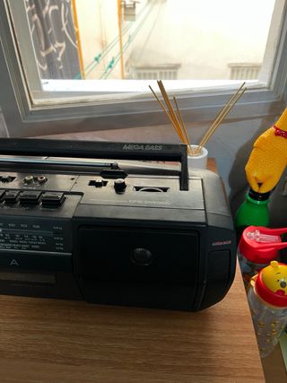 Radio Cassette Sony Mega Bass Vintage Negra