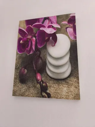 Pack 2 Cuadros Orquídeas y Piedras