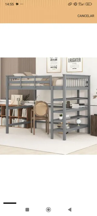 Litera Cuna Madera y Metal