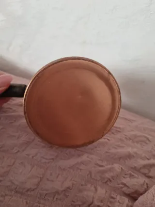 Caffettiera vintage rame manico legno