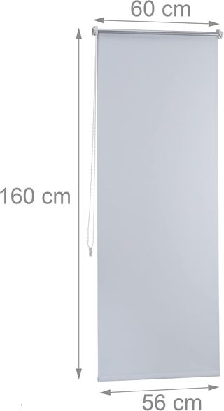 Relaxdays Estor Opaco Enrollable sin Taladrar, Anc