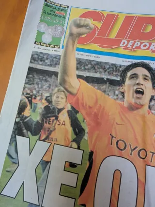 Periódicos Valencia ganador de la liga 2002