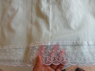 Lenzuola matrimoniali teal con pizzo