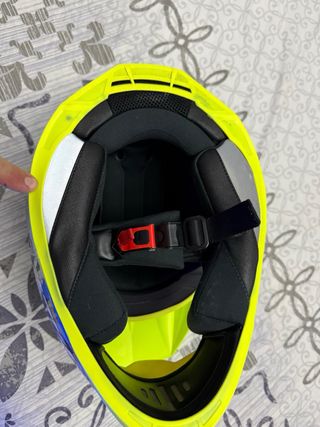 Casco Motocross Talla L Azul y Amarillo