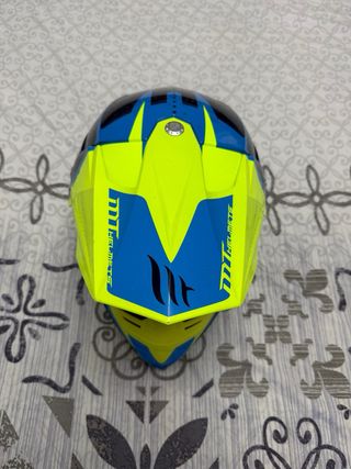 Casco Motocross Talla L Azul y Amarillo