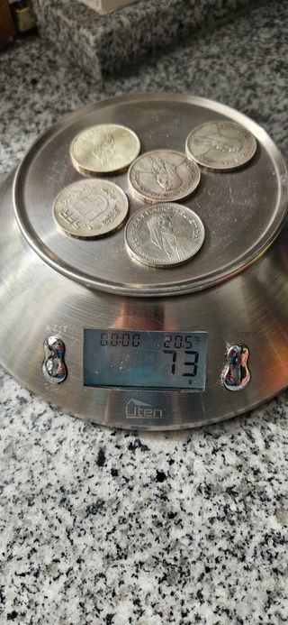 Lotto 5 Monete Svizzera 5 Franchi (1932 - 1982)