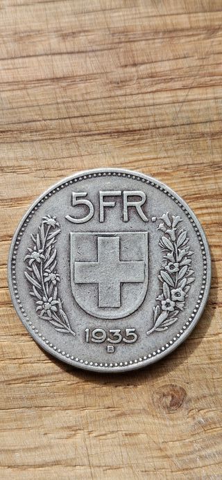 Lotto 5 Monete Svizzera 5 Franchi (1932 - 1982)