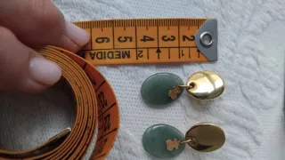 Pendientes Tous Oro 18kt y Aventurina