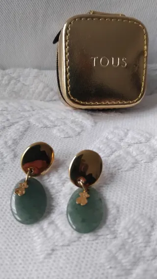 Pendientes Tous Oro 18kt y Aventurina