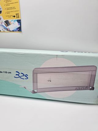 Nuevo:Barrera de Cama Abatible 110 cm Gris Jane