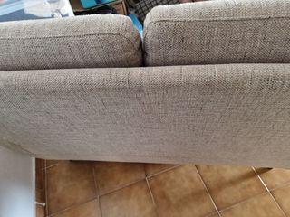 Sofá 2 plazas Poltronesofa tela beige/gris