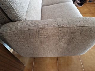 Sofá 2 plazas Poltronesofa tela beige/gris