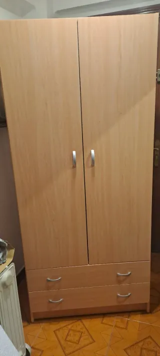 2 Armarios Madera Beige 180x80