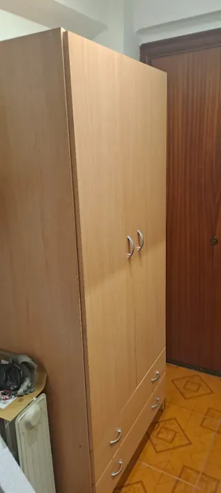 2 Armarios Madera Beige 180x80