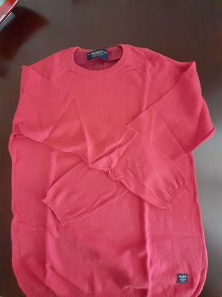 Maglia Girocollo Pull&Bear Rossa Taglia M