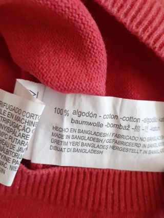 Maglia Girocollo Pull&Bear Rossa Taglia M