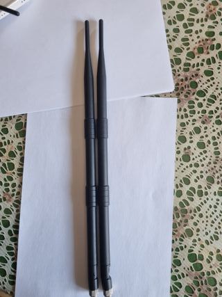 2 Antenas Wifi Omnidireccionales Negras