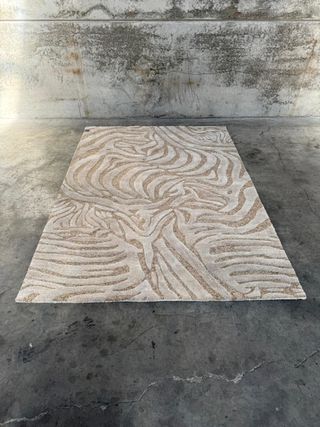 Alfombra Tribet de mezcla de lana jacquard cebra 160 x 230 cm