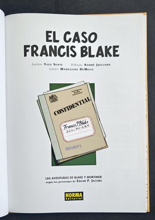 EL CASO FRANCIS BLAKE (Blake & Mortimer, #13)