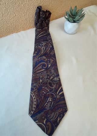 Corbata Paisley Azul y Marrón