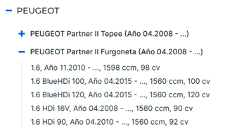 Conmutador de la columna de dirección PSA