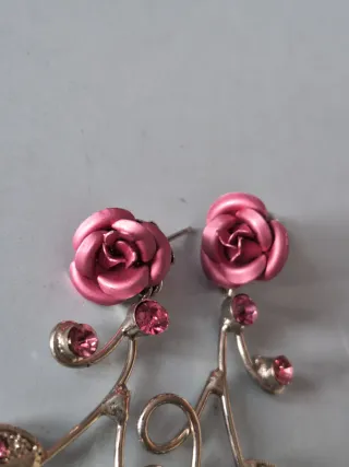 Orecchini Pandora con Rose e Farfalle brillanti