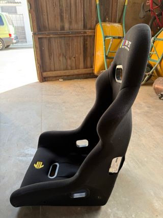 Baquet OMP START FIA Negro y soporte