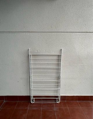 Tendedero plegable metálico blanco