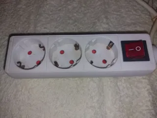 Regleta 3 enchufes con interruptor