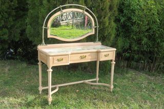 Tocador antiguo madera y espejo