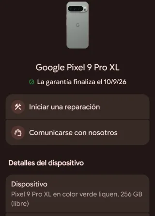 Google Pixel 9 Pro XL 256GB Negro/Multicolor