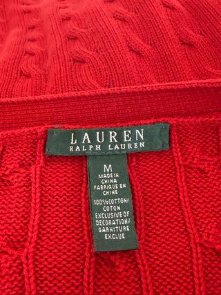 Maglione Ralph Lauren Rosso Donna M
