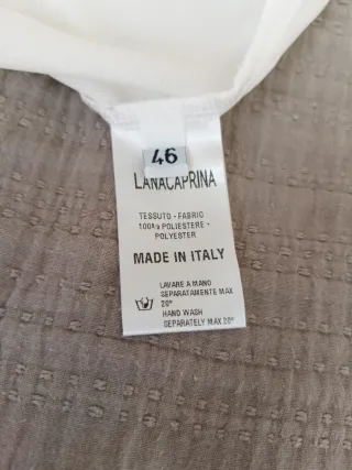 Abito corto donna Lanacaprina bianca con ricami