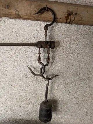 Báscula antigua de pesas vintage