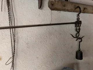 Báscula antigua de pesas vintage