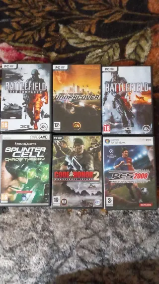Lote 6 Juegos PC: Battlefield, Splinter Cell, PES