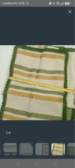 Mantelería y servilletas a rayas