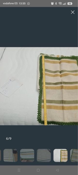 Mantelería y servilletas a rayas