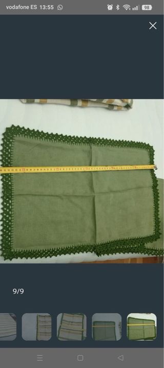 Mantelería y servilletas a rayas