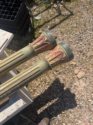 Columnas de madera decorativas (2 unidades)