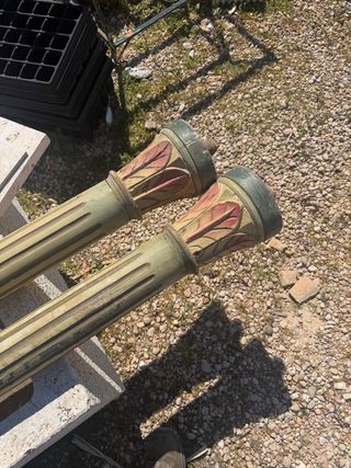 Columnas de madera decorativas (2 unidades)