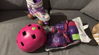 Pattini per bambina Taglia XS + Casco e Protezioni